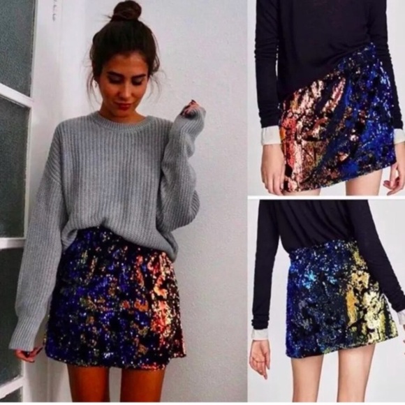 Brand New with tags Zara sequin skirt! - Picture 3 of 7